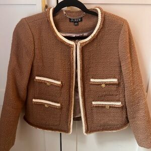 J. Crew Brown and Cream Tweed Blazer